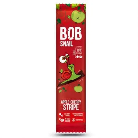Felie naturala din mere si cirese, 14 g, Bob Snail — preț și oferte