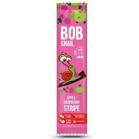 Felie naturala din mere si zmeura, 14 g, Bob Snail — preț și oferte