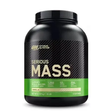 Pudra proteica tip gainer Serious Mass, Vanilla, 2730 g, Optimum Nutrition — preț și oferte