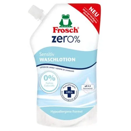 Refill Sapun lotiune de spalat Zero% Sensitive, 500 ml, Frosch — preț și oferte