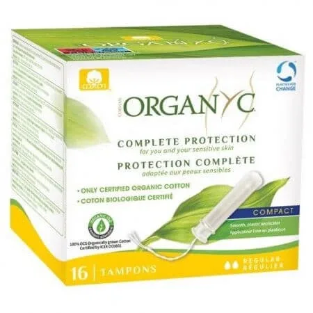 Tampoane cu aplicator Regular, 16 bucati, Organyc — preț și oferte