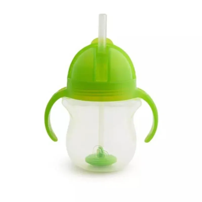 Cana cu pai flexibil si manere Any Angle Click Lock, +6 luni, Green, 207 ml, Munchkin — preț și oferte
