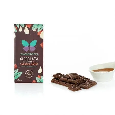 Ciocolata cu lapte si caramel sarat, 100 gr, Sweeteria — preț și oferte