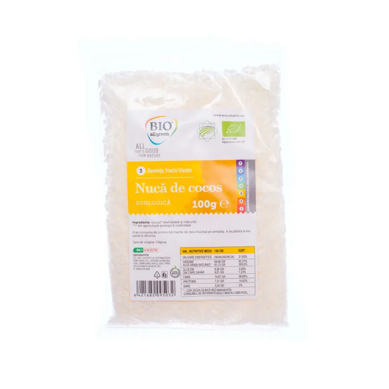 Nuca de cocos Bio, 100 g, Bio All Green — preț și oferte