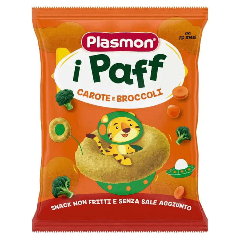 Pufuleti pentru bebe cu Morcov si Brocoli, 12 luni+, 15 g, Plasmon — preț și oferte
