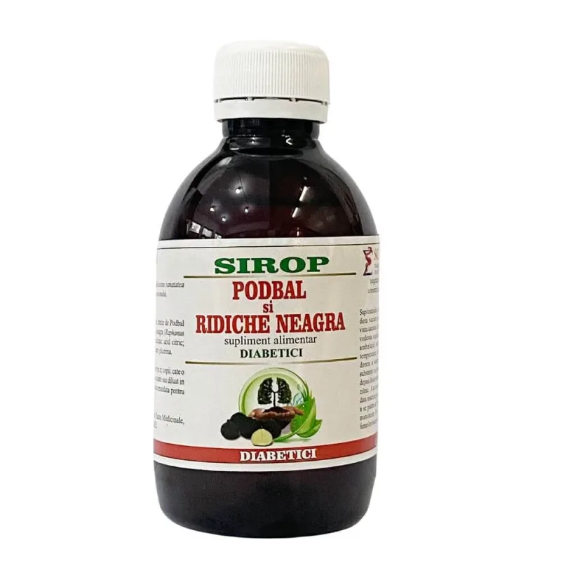Sirop Podbal si ridiche neagra pentru diabetici, 200 ml, Elidor — preț și oferte
