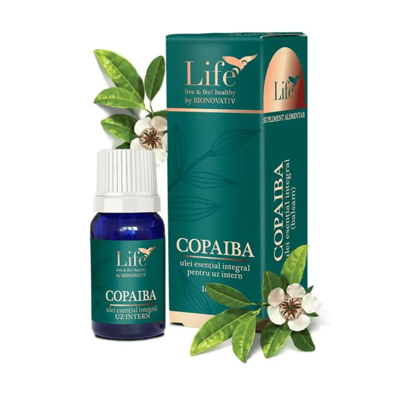 Ulei esential integral Copaiba, 10 ml, Bionovativ — preț și oferte