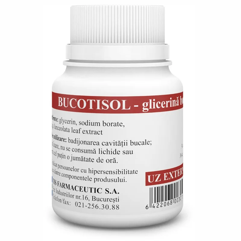Bucotisol - glic.boraxata x 25ml (Tis) TIS FARMACEUTIC SA — preț și oferte