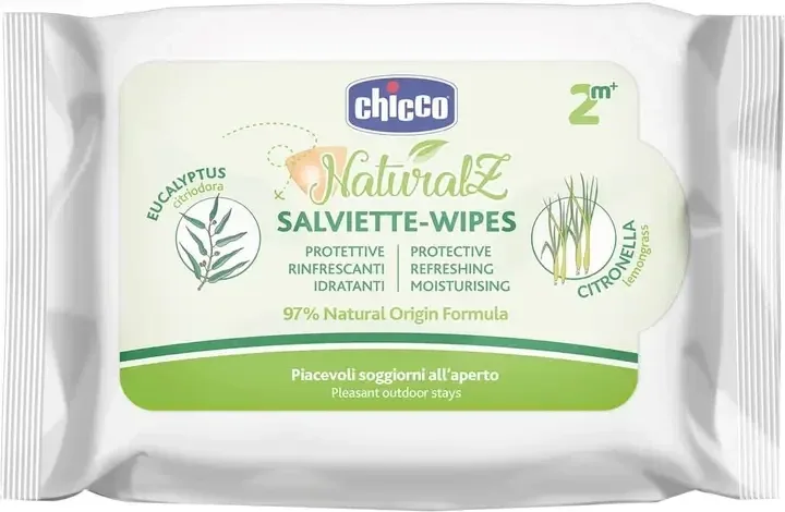 Servetele revigorante cu extract de eucalipt si citronella Naturalz, 20 bucati, Chicco — preț și oferte