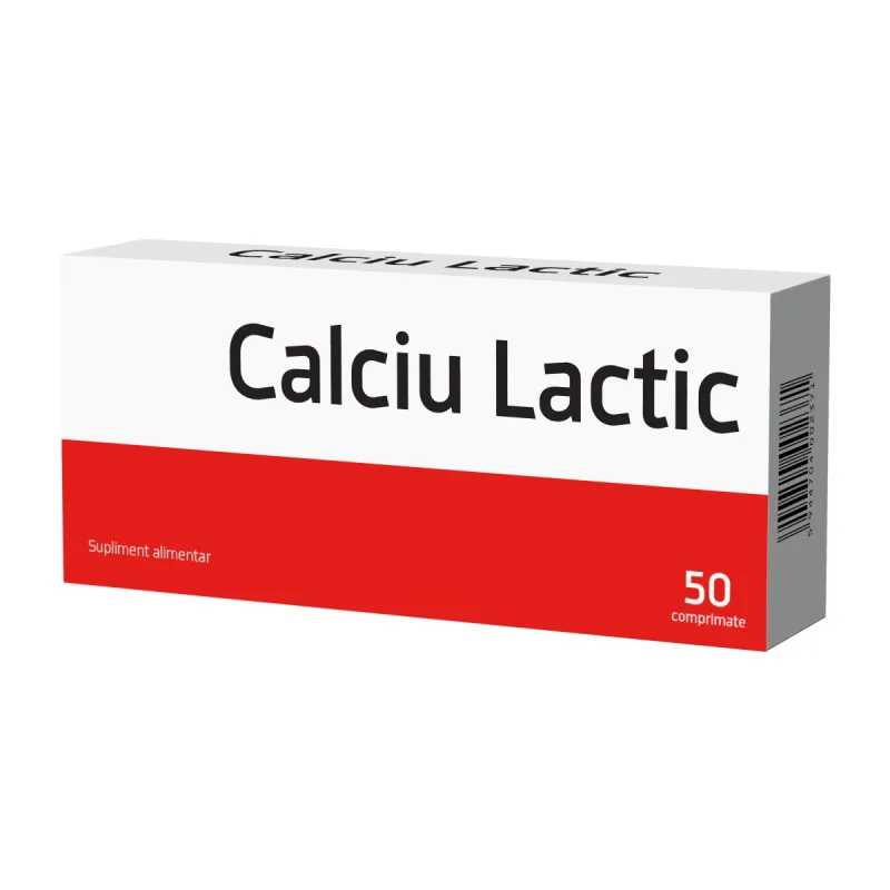 Calciu Lactic, 50 comprimate, Biofarm — preț și oferte
