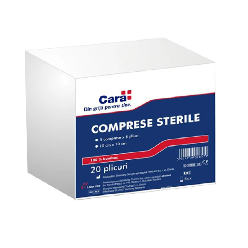 CARA Comprese sterile 10cmx10cm x20bc/ct Labormed — preț și oferte