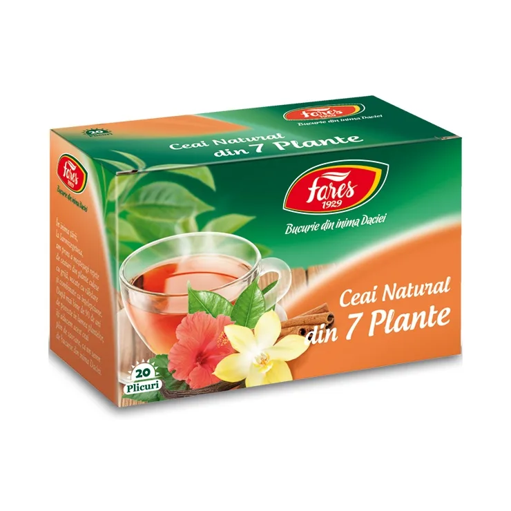 Ceai 7 plante, 20 plicuri, Fares — preț și oferte