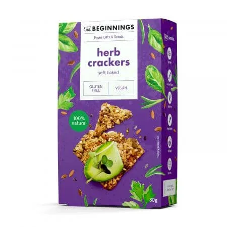 Crackers cu seminte, 80 g, The Beginnings — preț și oferte