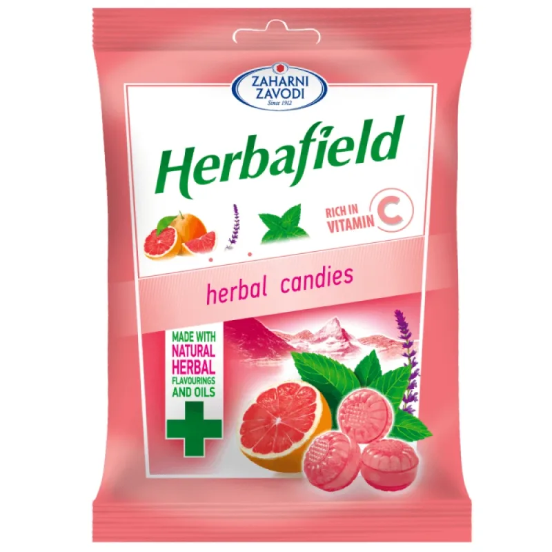 Dropsuri cu aroma de menta si grapefruit, 85 g, Herbafield — preț și oferte