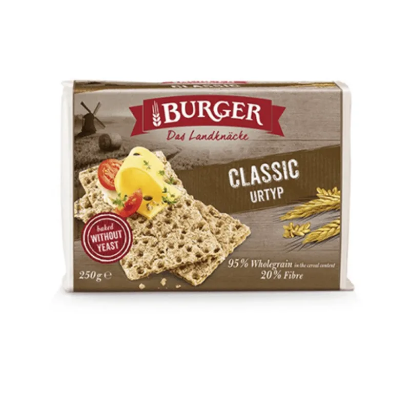 Felii de paine crocanta cu secara si orz, 250 g, Burger — preț și oferte