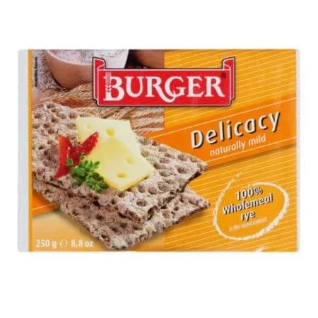 Felii de paine crocanta din secara integrala Delicacy, 250 g, Burger — preț și oferte