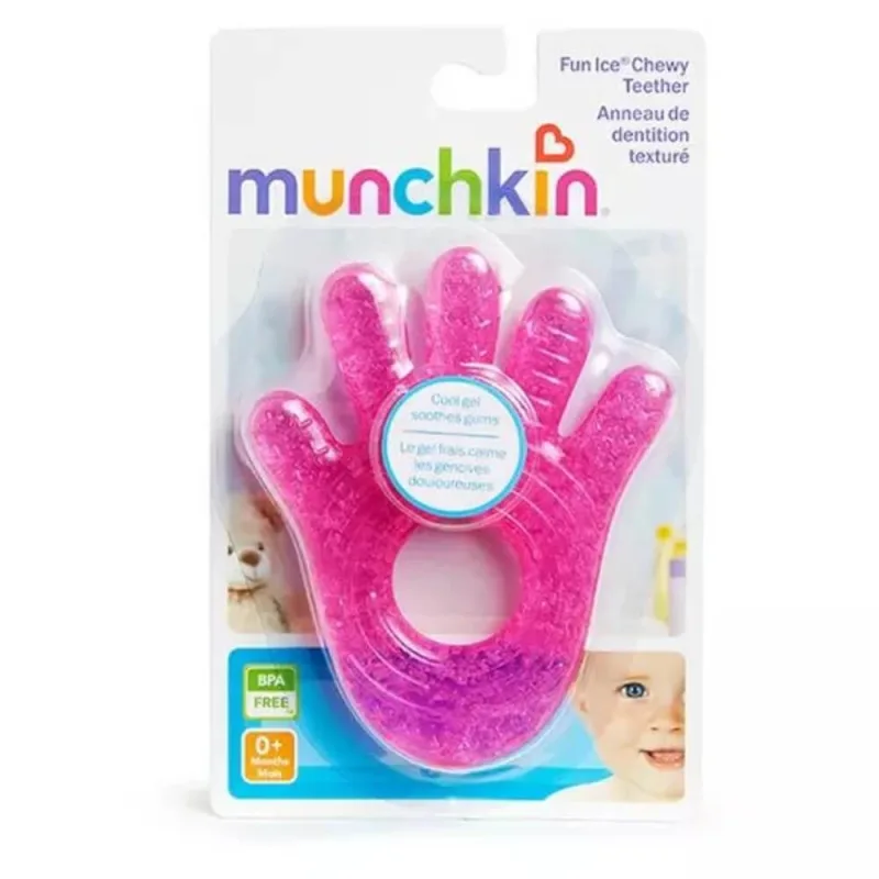 Jucarie de dentitie Fun Ice Hand, Pink, Munchkin — preț și oferte