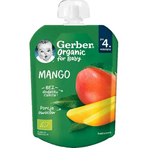 Piure Bio de mango, 80 g, Gerber — preț și oferte