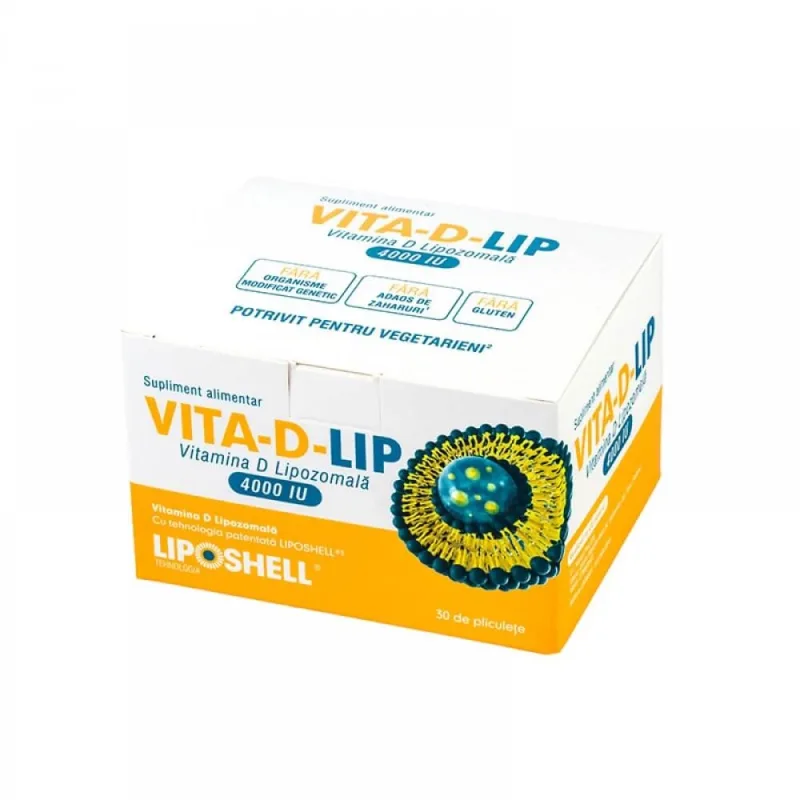 Vitamina D lipozomală 4000 UI, 30 de pliculețe, Liposhell — preț și oferte