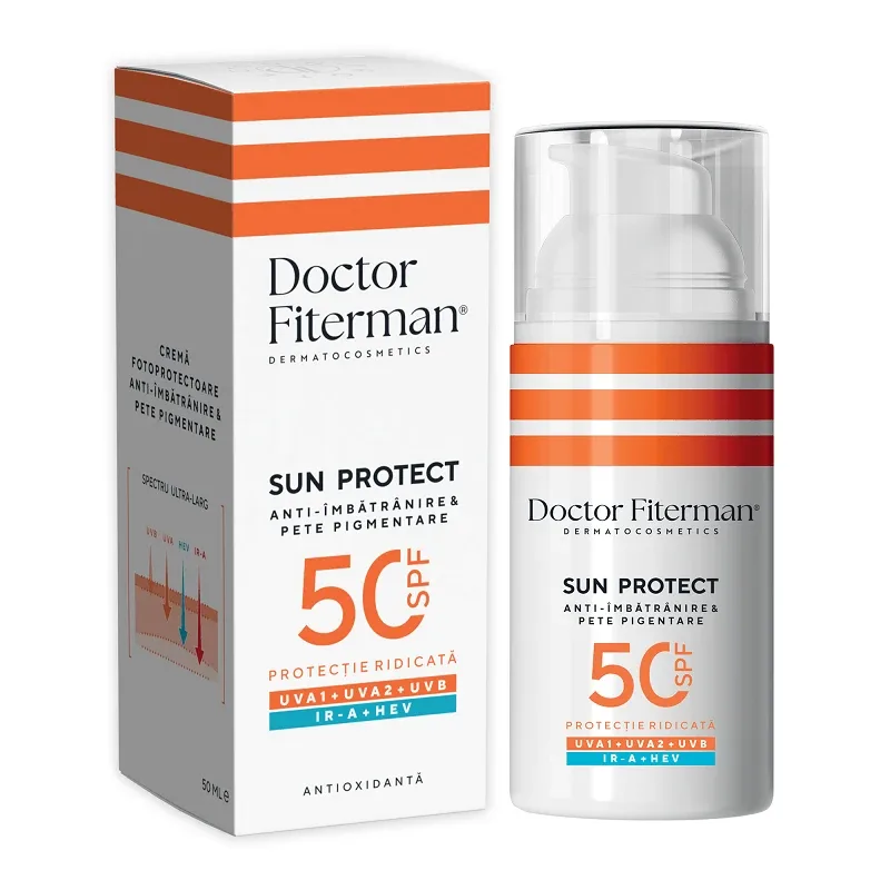 Crema hidratanta cu SPF50 Sun Protect, 50 ml, Doctor Fiterman — preț și oferte