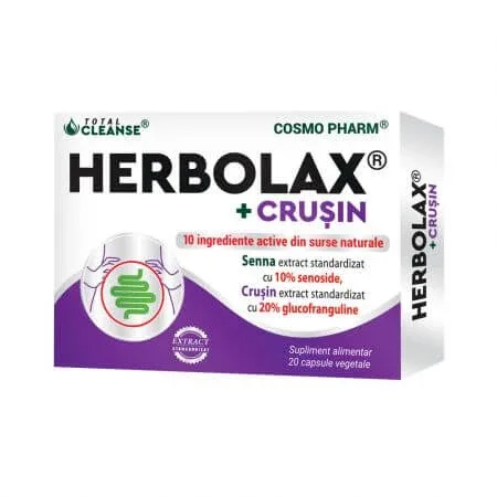 Herbolax + Crusin, 20 capsule vegetale, Cosmopharm — preț și oferte