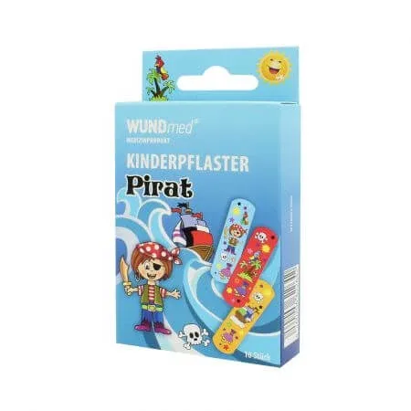 Plasture copii Pirat, 10 bucati, Wundmed — preț și oferte
