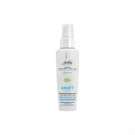 Crema cu protectie solara inalta piele predispusa la acnee AKNET SUN 50+, 50 ml, BioNike — preț și oferte
