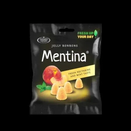 Jeleuri cu aroma de menta si nectarine, 80 g, Mentina — preț și oferte