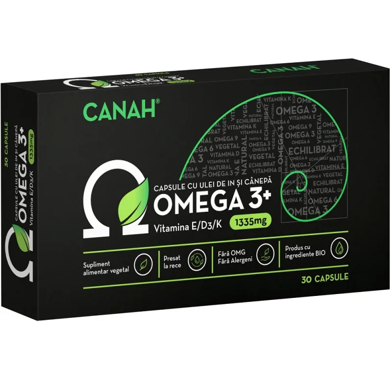 Omega 3+, 30 capsule, Canah — preț și oferte
