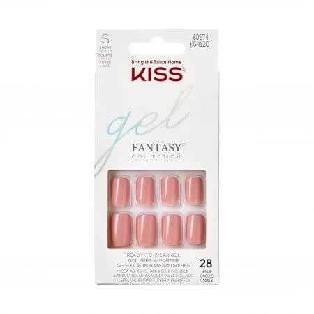 Unghii false Gel Fantasy Color, Ribbons Short Squoval, Kiss — preț și oferte