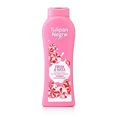 Gel Dus Fresa Y Nata Negro, 650 ml, Tulipan — preț și oferte