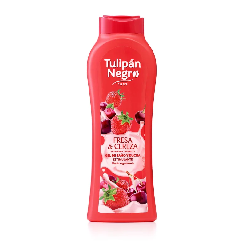 Gel de duş Fresa Y Cereza, 650 ml, Tulipan Negro — preț și oferte