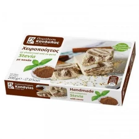 Halva cu cacao indulcita cu Stevia, 200 g, Kandylas — preț și oferte