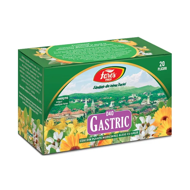 Ceai Gastric D40, 20 plicuri, Fares — preț și oferte