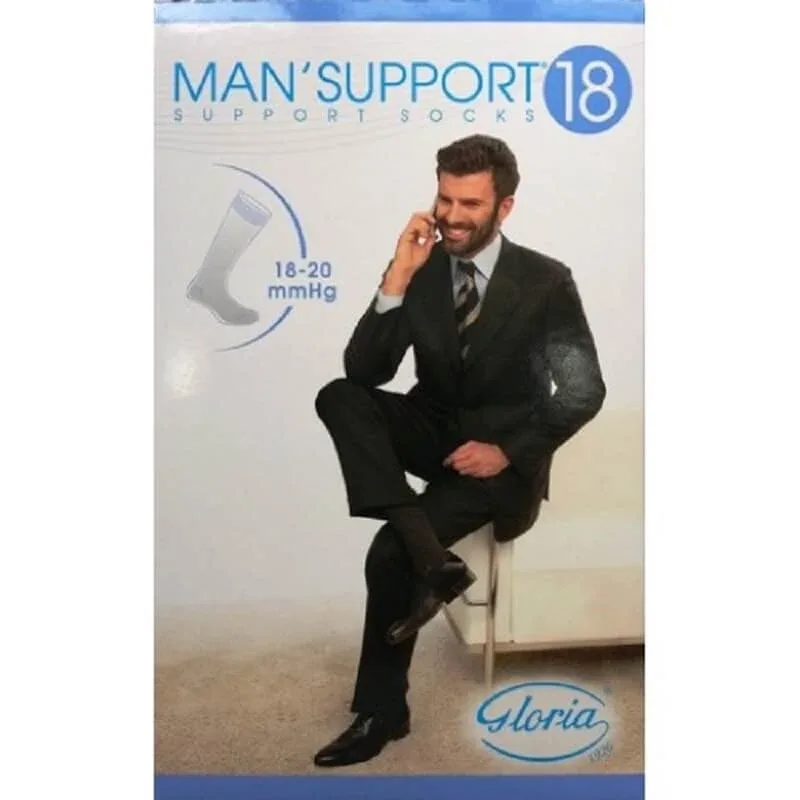 Ciorapi medicinali pana la genunchi Man Support Nr. 4, negru, Gloria — preț și oferte