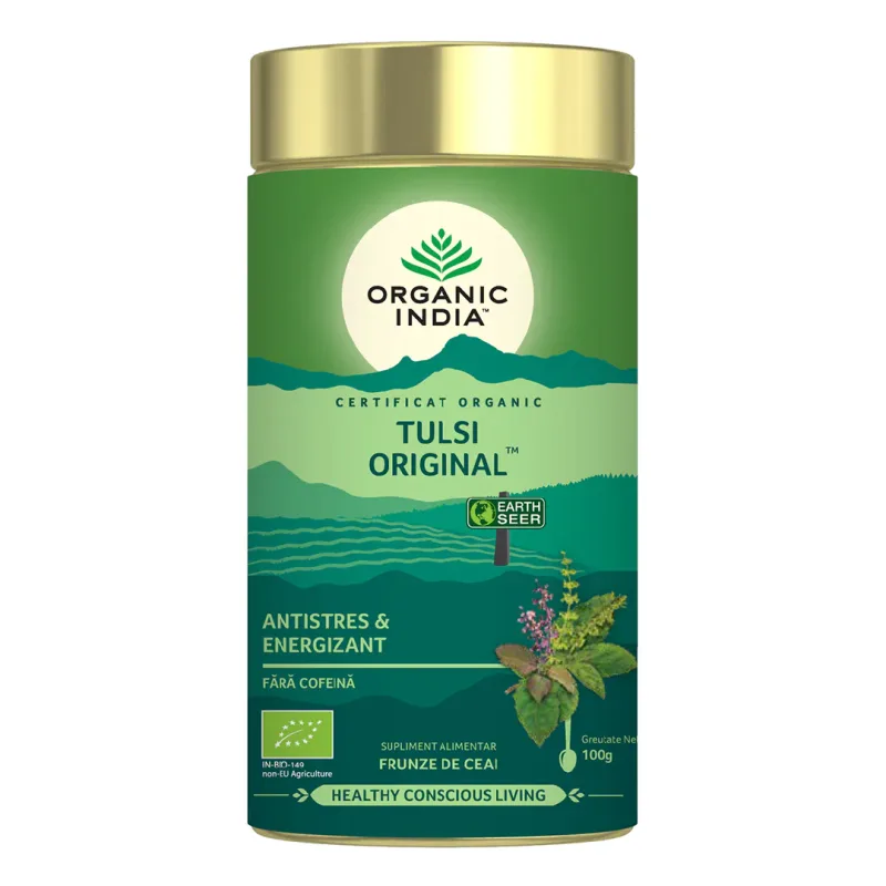 Ceai Bio Tulsi Original, 100 g, Organic India — preț și oferte