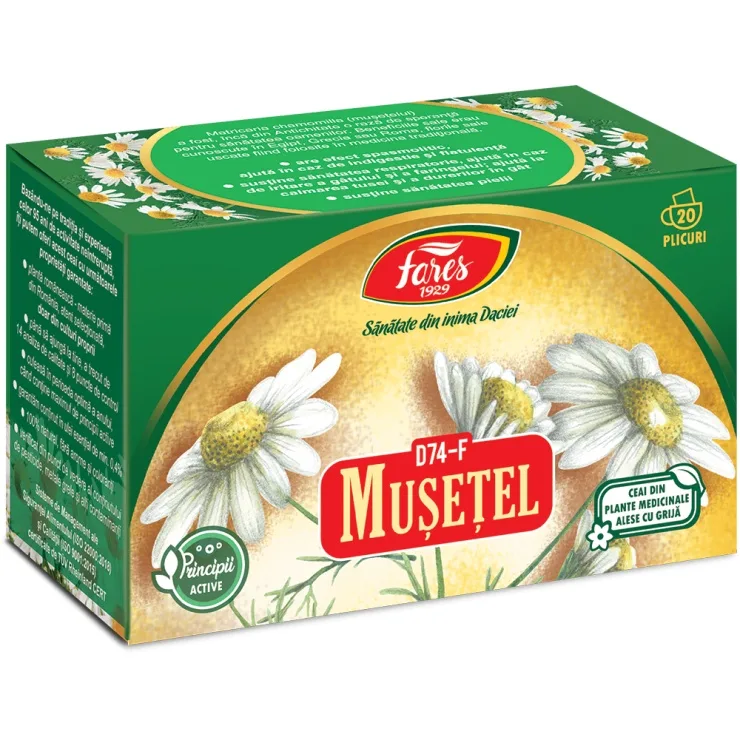 Ceai de Musetel, 20 plicuri, Fares — preț și oferte