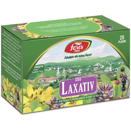 Ceai Laxativ D50, 20 plicuri – Fares — preț și oferte