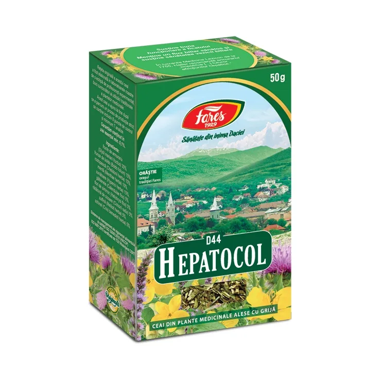 Hepatocol, D44, ceai, 50g, Fares — preț și oferte