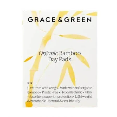 Absorbante din bambus organic de zi, 10 bucati, Grace and Green — preț și oferte