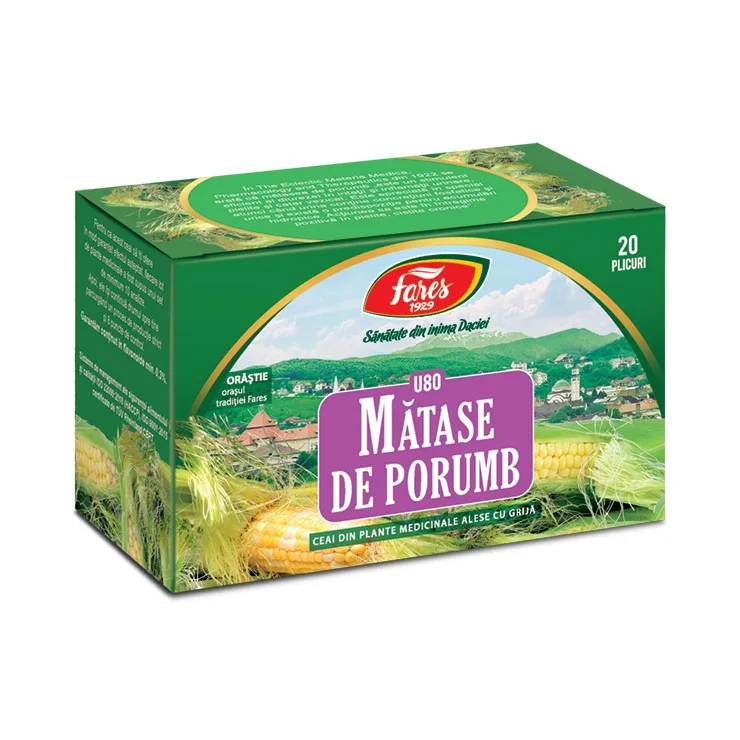 Ceai matase de porumb, U80,20 plicuri, Fares — preț și oferte