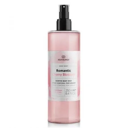 Spray de corp cu floare de cires, frezii si lacramioare Romantic Cherry, 250 ml, Equivalenza — preț și oferte