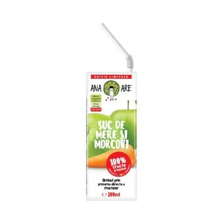 Suc de mere si morcovi, 200 ml, Ana Are — preț și oferte