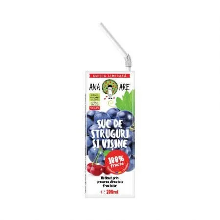 Suc de struguri si visine, 200 ml, Ana Are — preț și oferte