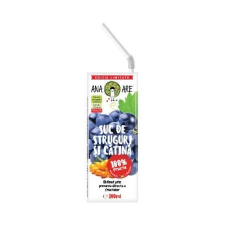 Suc de struguri si catina, 200 ml, Ana Are — preț și oferte