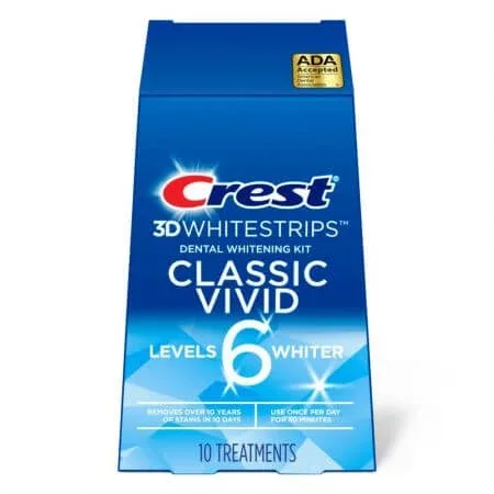 Benzi pentru albirea dintilor 3D White Whitestrips Vivid, 20 benzi, Crest — preț și oferte