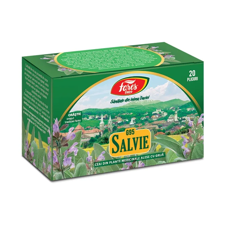 Ceai de Salvie, 20 plicuri, Fares — preț și oferte