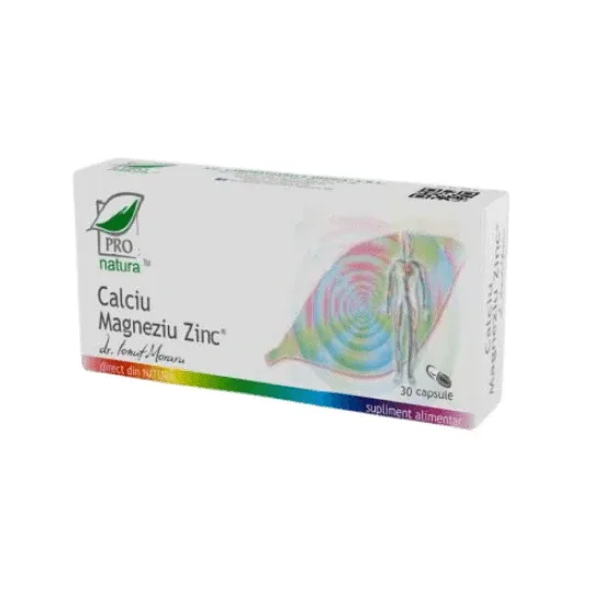 Calciu Magneziu Zinc, 30 capsule, Pro Natura — preț și oferte