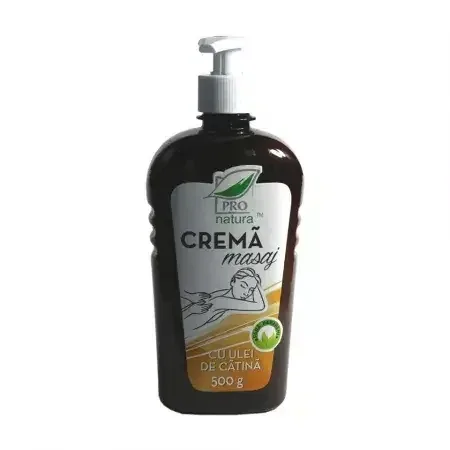 Crema de masaj cu ulei de catina, 500 g, Pro Natura — preț și oferte