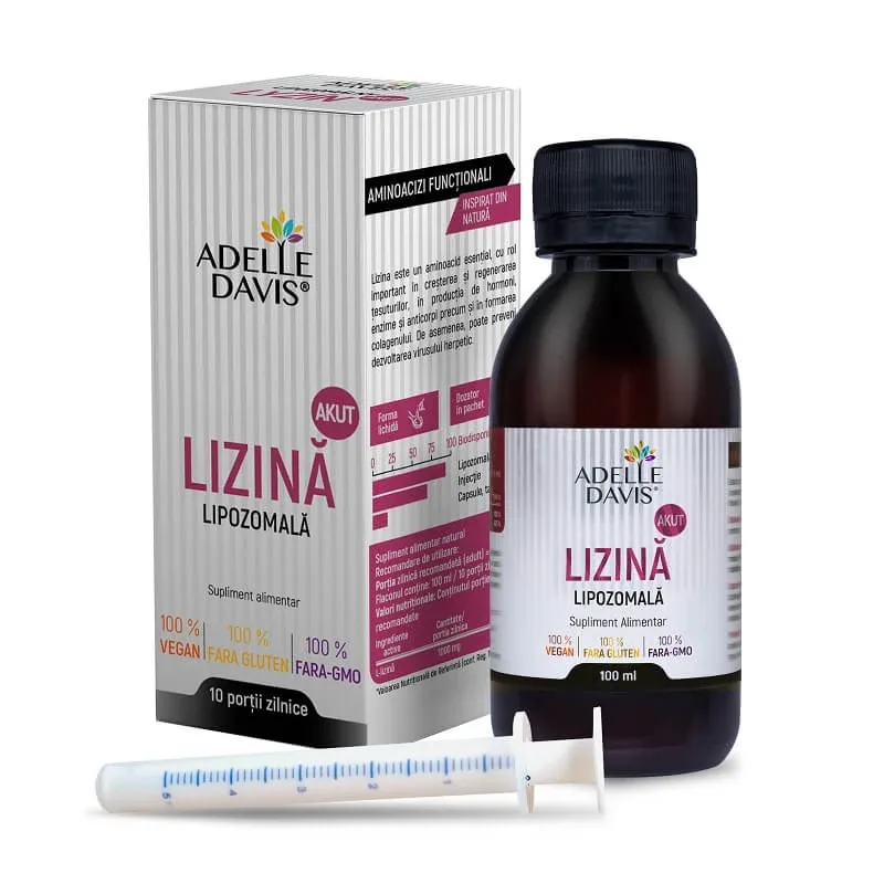 Lizina AKUT Lipozomala, lichid, 100 ml, Adelle Davis — preț și oferte